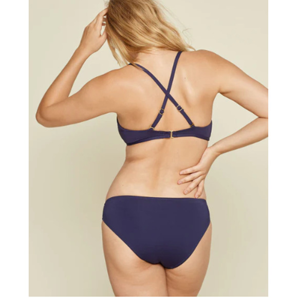 ANDIE SWIM NWT The Bikini Bottom in Navy // L - Picture 2 of 8